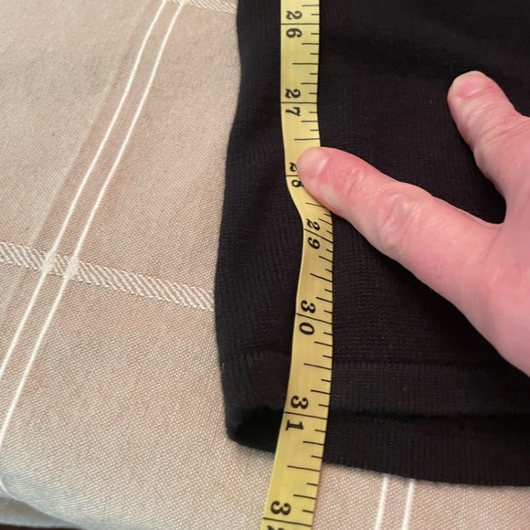 Spense Medium Peplum V-Neck Style Knit Dress in festive Red and Black. - Picture 11 of 13